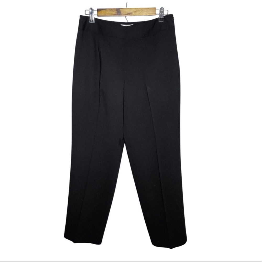 Talbots NWT Black Pleated Wool Pressed Slacks Size 12